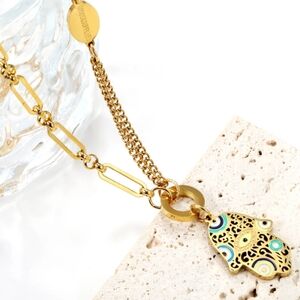 17.4*23.6mm palm with mixed color oil drop‎